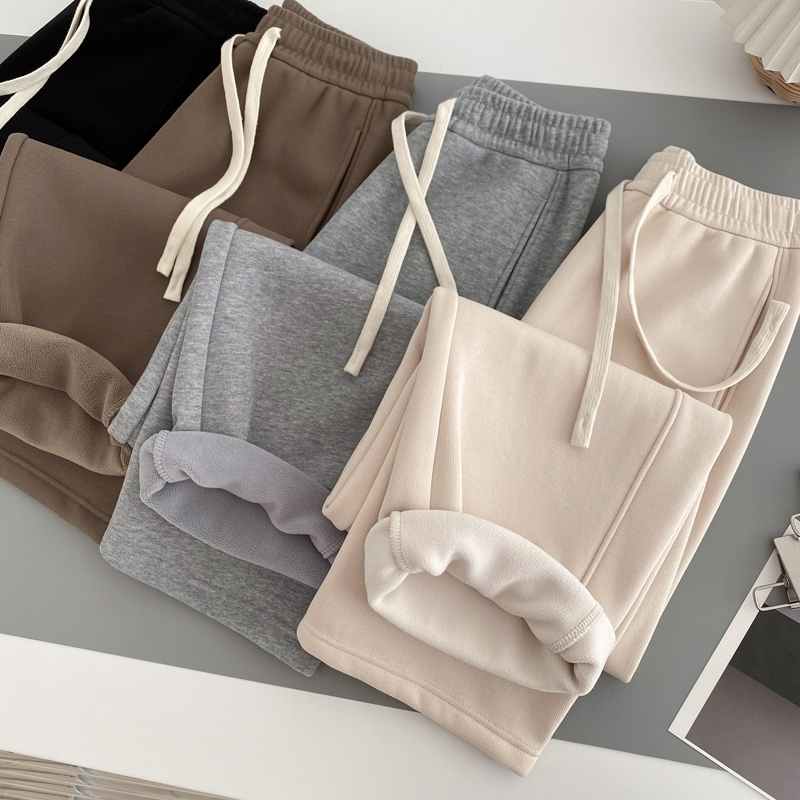 750g加绒加厚！糯米棉~直筒裤