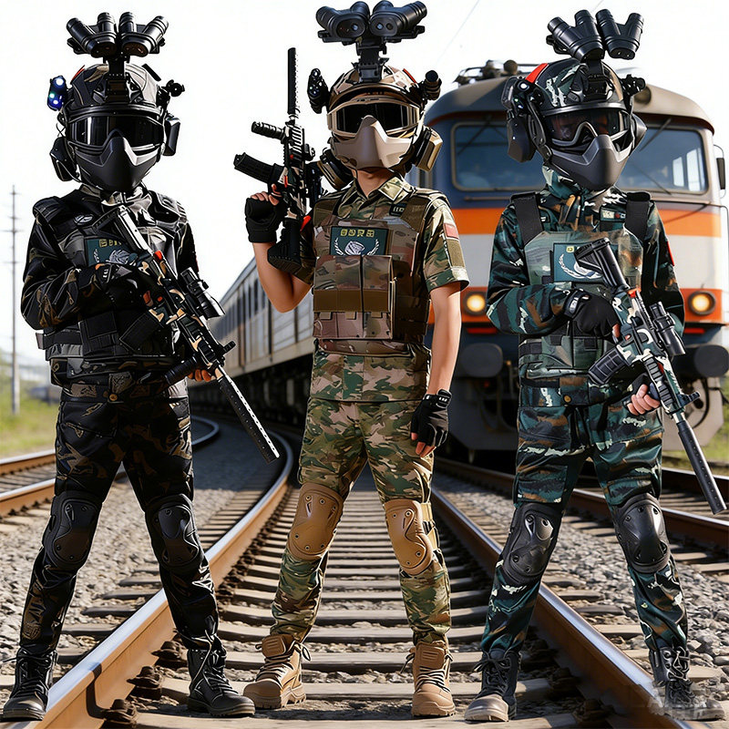 特种兵套装男儿童迷彩服三角洲服