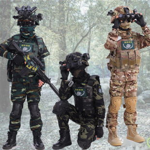 特种兵套装男儿童迷彩服夏令营军训纯棉迷彩服套装户外高级装备女