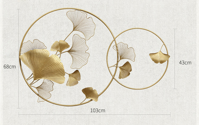 定制 铁艺中式创意银杏叶家居壁挂客厅卧室玄关挂件酒店样板房金|ruв категории Домашний быт, роспись - от Buy2taobao.com для оказания профессиональной услуги покупки агента Taobao