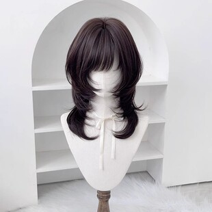 假发女日系高层次水母头Lolita日常锁骨自然真人发整顶全头套