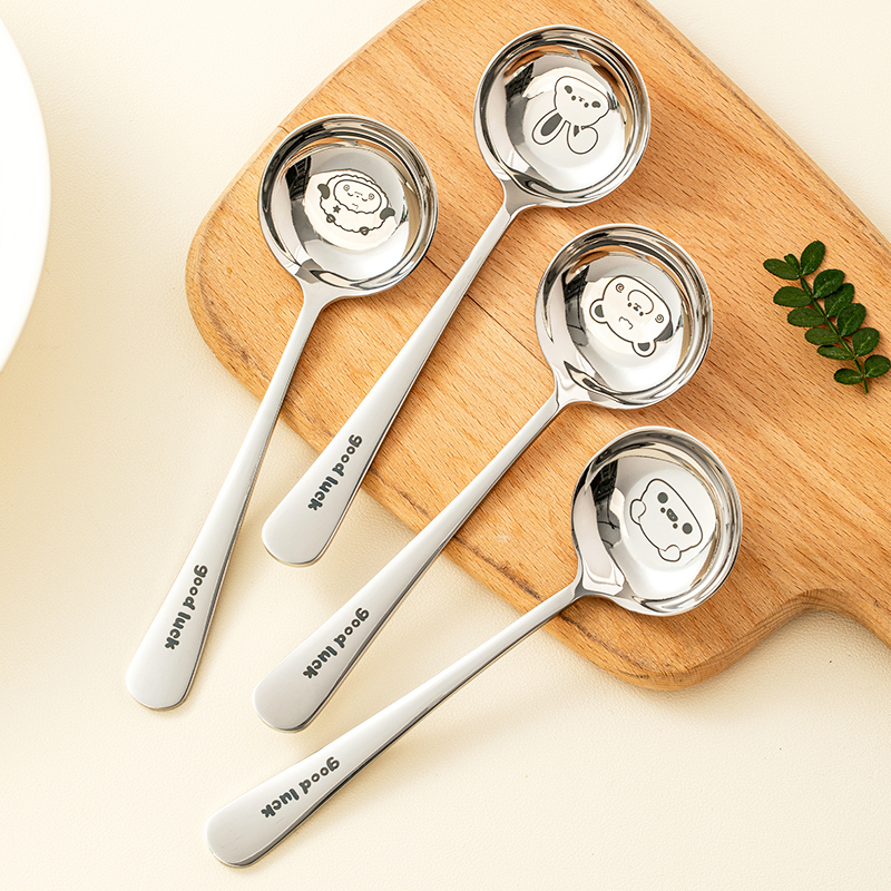 316不锈钢勺子食品级加深平底