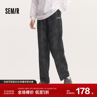 街头个性 新款 宽松直筒长裤 时尚 子 森马休闲裤 字母刺绣裤 男2024秋季