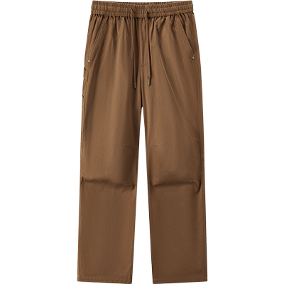 森马纯色宽松直筒裤纯棉工装裤男