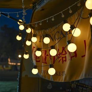 饰灯 户外露营氛围灯大圆球太阳能灯串led串灯彩灯天幕夜市摆摊装