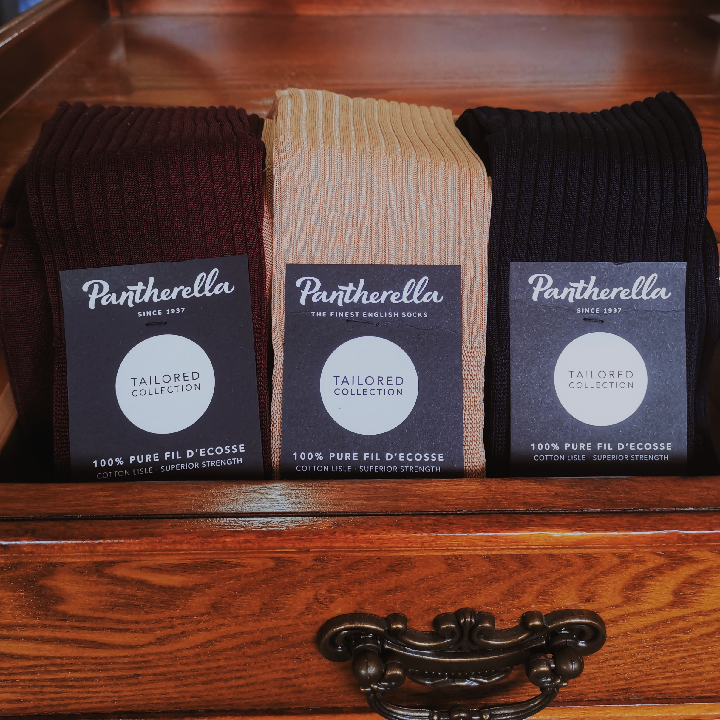 Pantherella丝光棉男士袜子5608