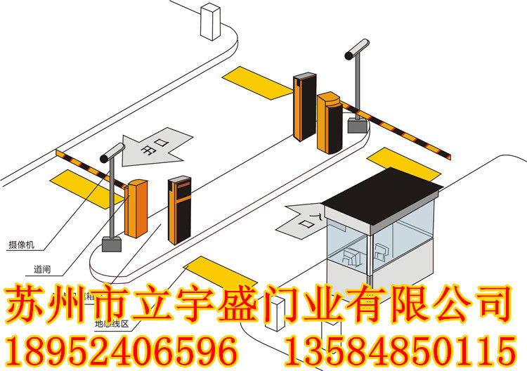 小区直杆栅栏道闸机空降闸门蓝牙停车场车牌识别系统wd-636611