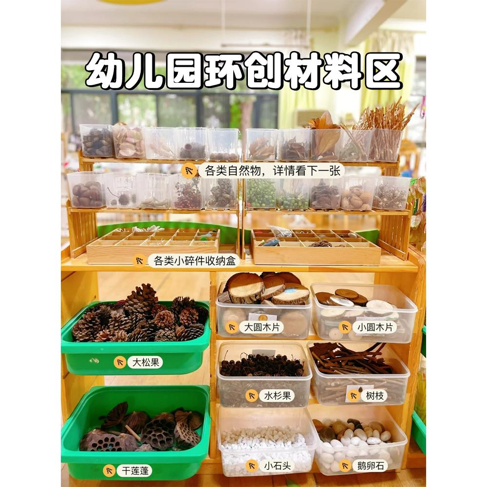 幼儿园自然角森系环创材料原木风美工区布置主体墙大小班教室装饰