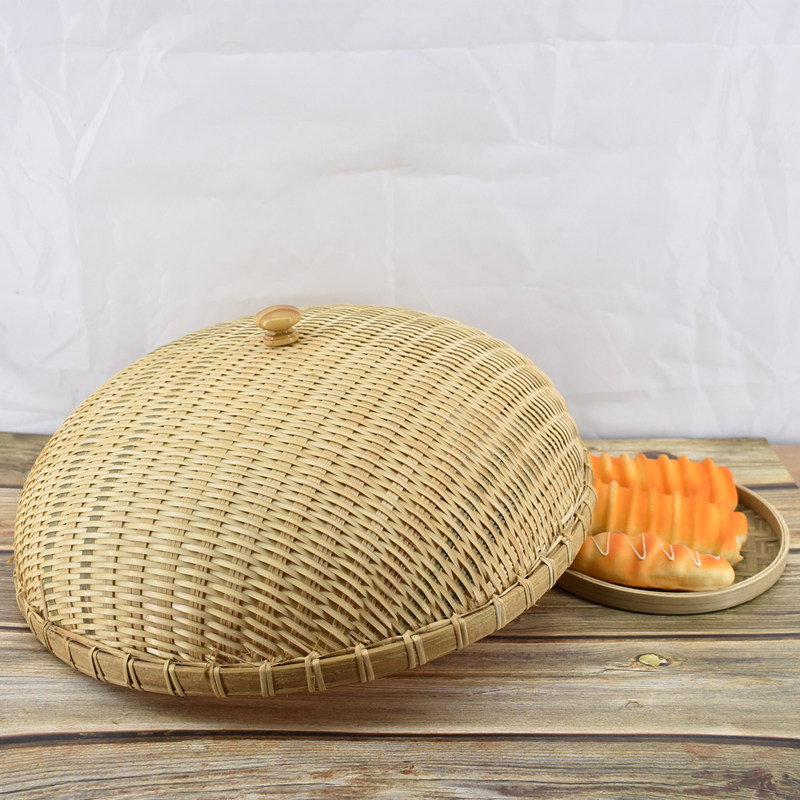 菜罩盖竹编篮子防蟑螂苍蝇灰尘食物家用饭店用餐桌遮饭菜大号中号