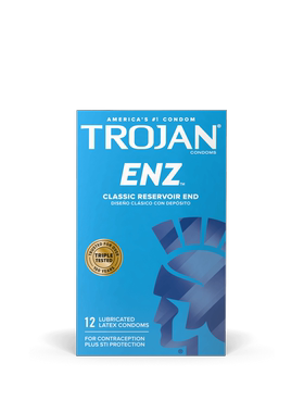 美国制造TROJAN ENZ 加倍超多润滑安全套避孕套1/12/36片标准尺寸