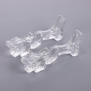 龙形水晶筷子架搁置酒店餐具纯色钢毛笔托更架玻璃筷子托多用