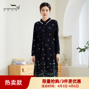 长袖 连衣裙女ESDL001 文艺舒适显瘦收腰时尚 依伽依佳2023秋冬新款