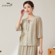 直筒文艺优雅百搭减龄印花衬衫 依伽依佳2024夏季 新款 女ENXC017