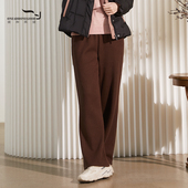 依伽依佳2024秋冬新款 女ENDK011 长裤 收腰显瘦简约时尚 百搭阔腿裤
