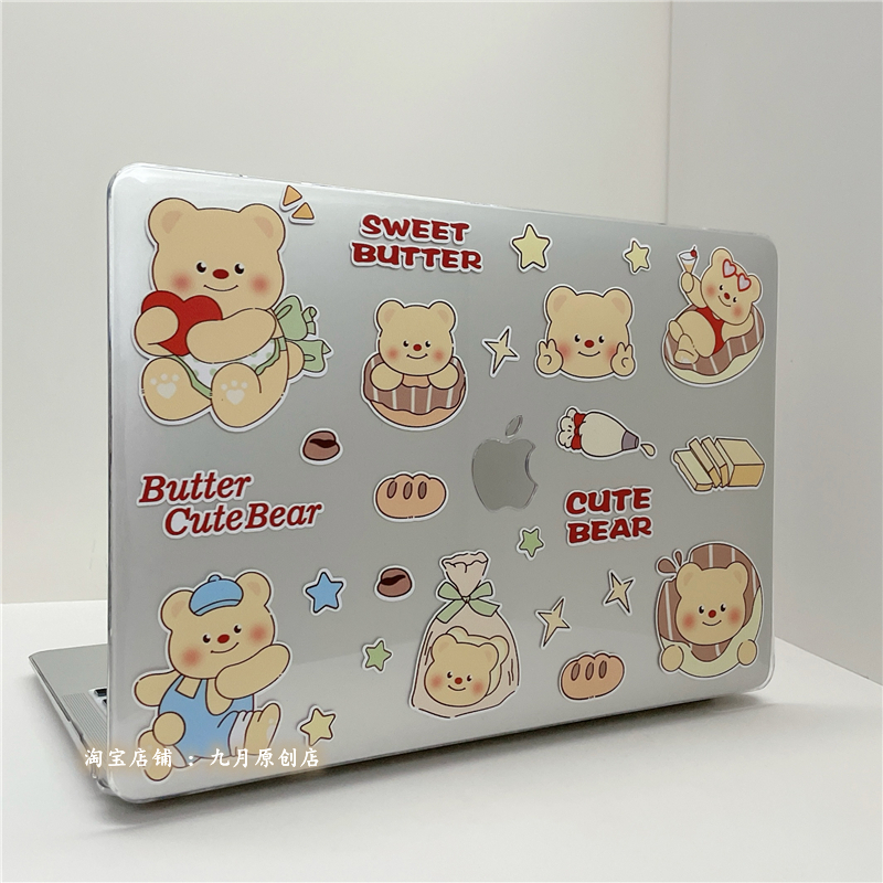 黄油小熊适用苹果笔记本保护壳
