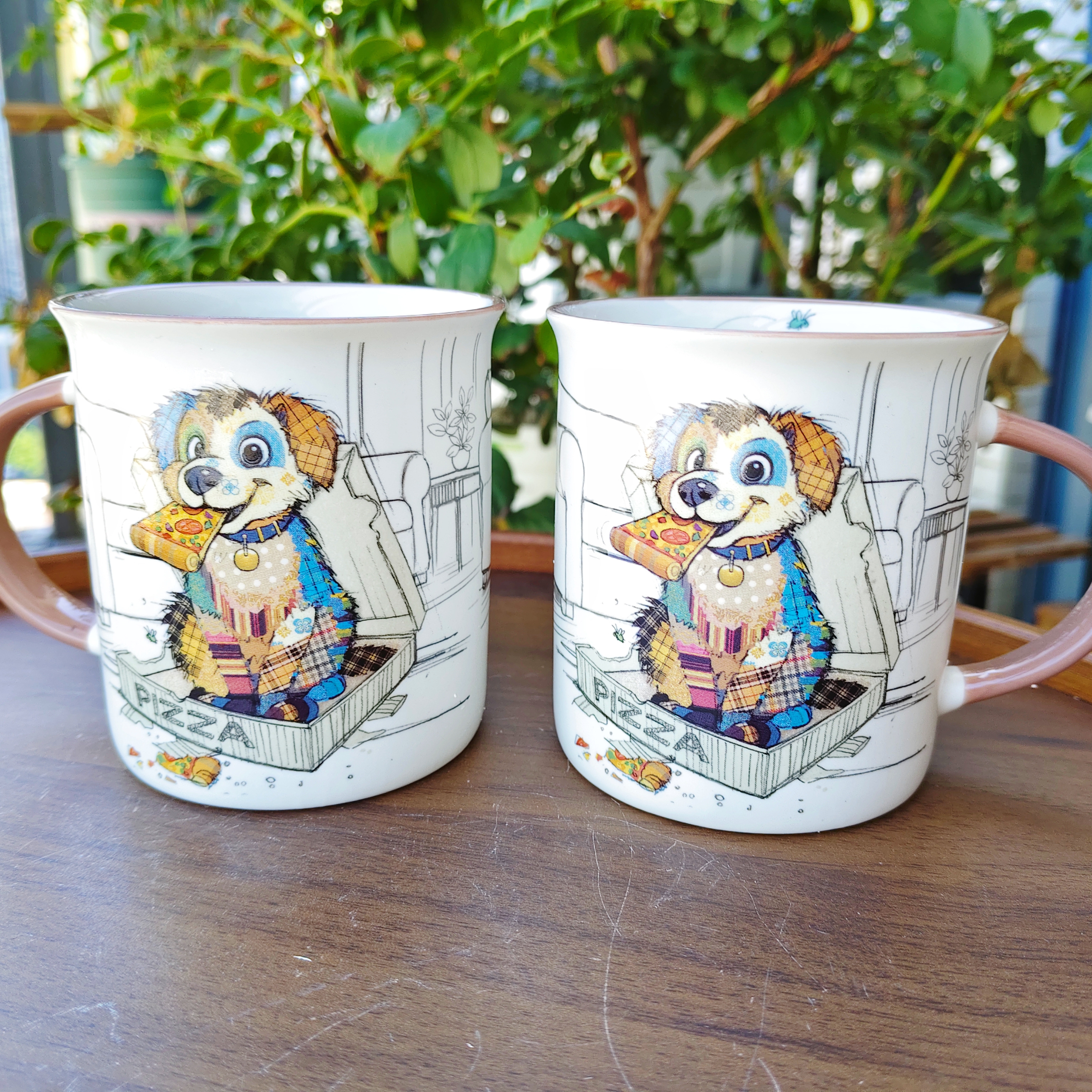 出口孤品狗狗马克杯可爱宠物狗设计陶瓷杯子320ml儿童水杯