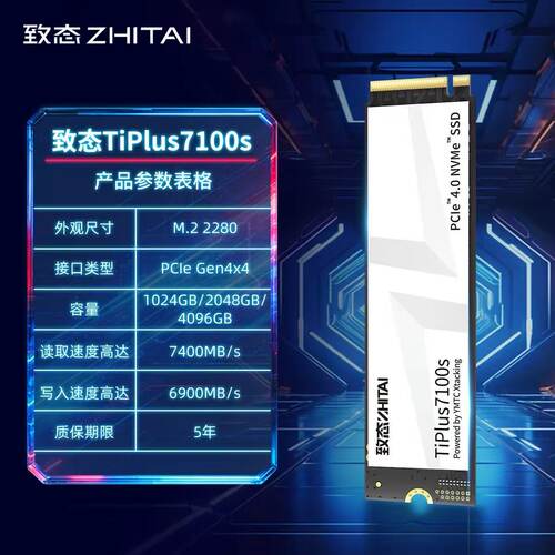 读取7400/写入6900MB/S保五年