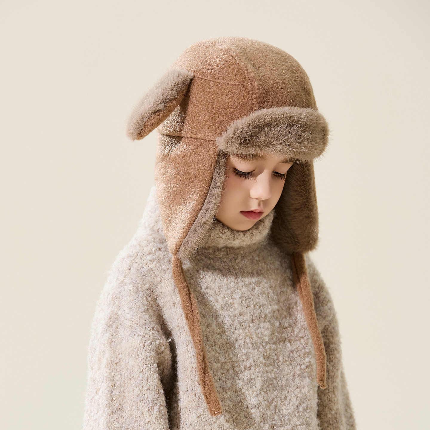 儿童帽子冬季护耳帽男童雷锋帽加绒加厚女童男孩保暖冬帽2025新款