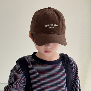 2025新款儿童棒球帽春秋男童帽子鸭舌帽女童男孩百搭遮阳韩版秋冬