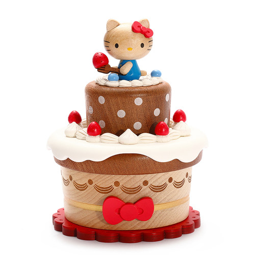 jeancard台湾音乐盒kitty木质趣