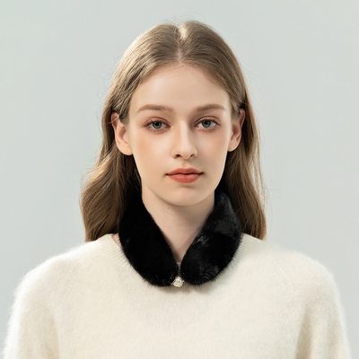 时尚精巧水貂毛皮草围巾