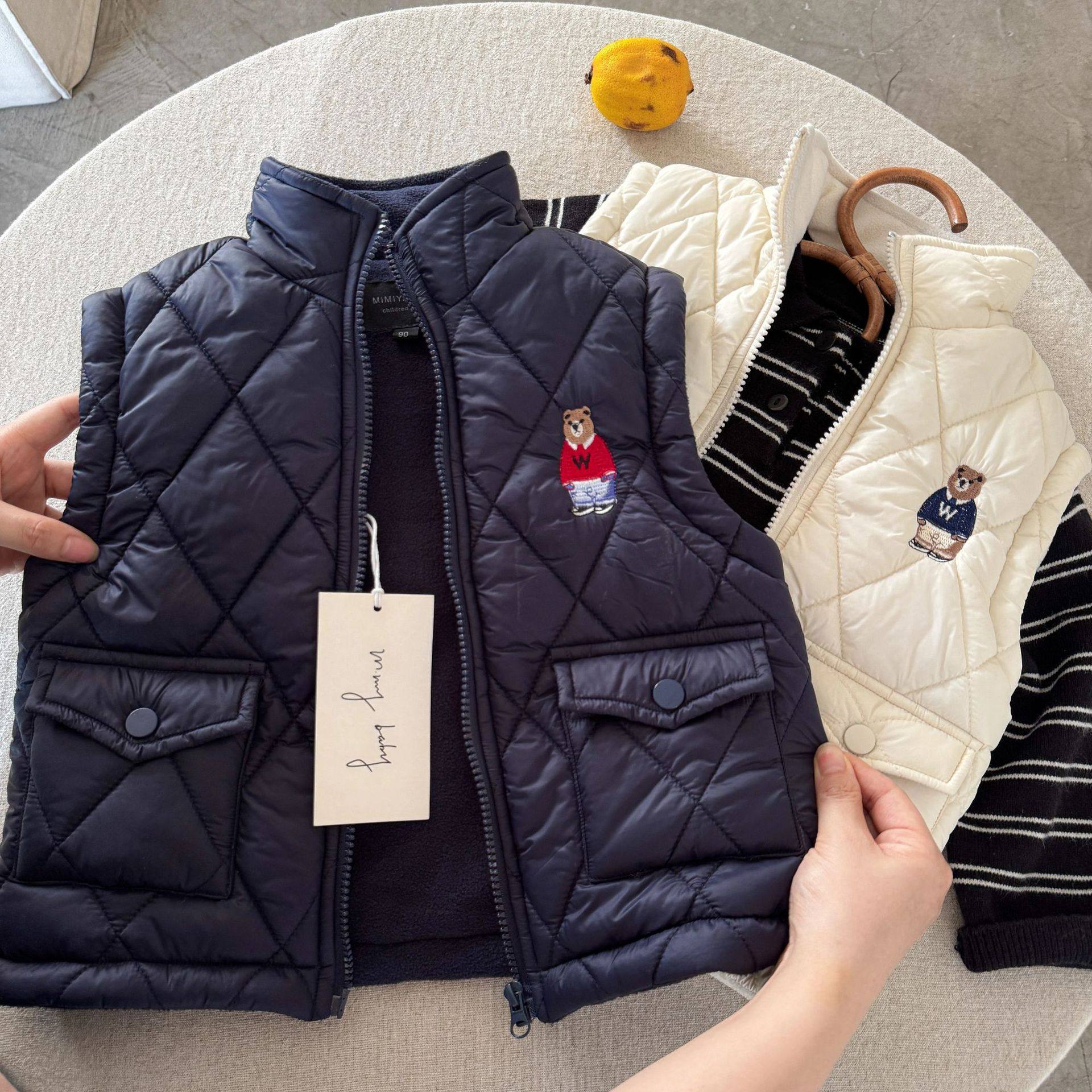 小布熊儿童棉马甲25冬男童潮牌小熊夹棉背心宝宝小童外套大童坎肩,童装/婴儿装/亲子装,马甲,淘宝优惠券,粉丝福利购,淘宝优惠卷