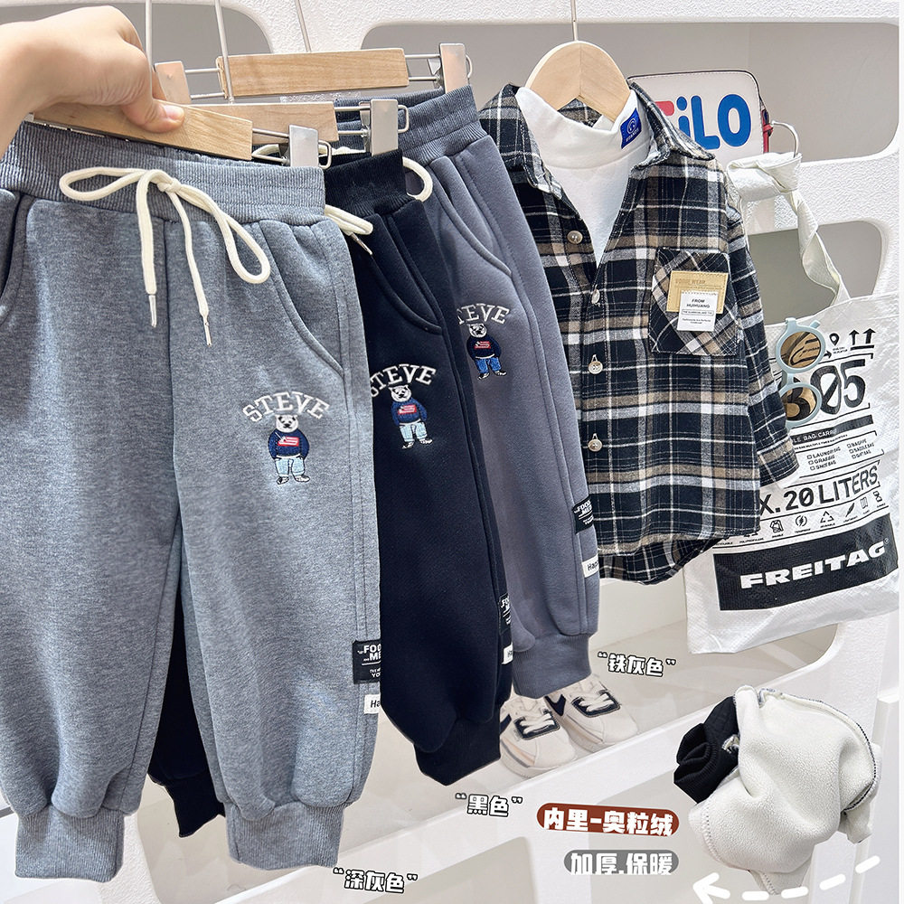 2023冬季新款韩版儿童卡通加绒运动裤中大童厚款保暖休闲加厚卫裤,女装/女士精品,卫裤,淘宝优惠券,粉丝福利购,淘宝优惠卷