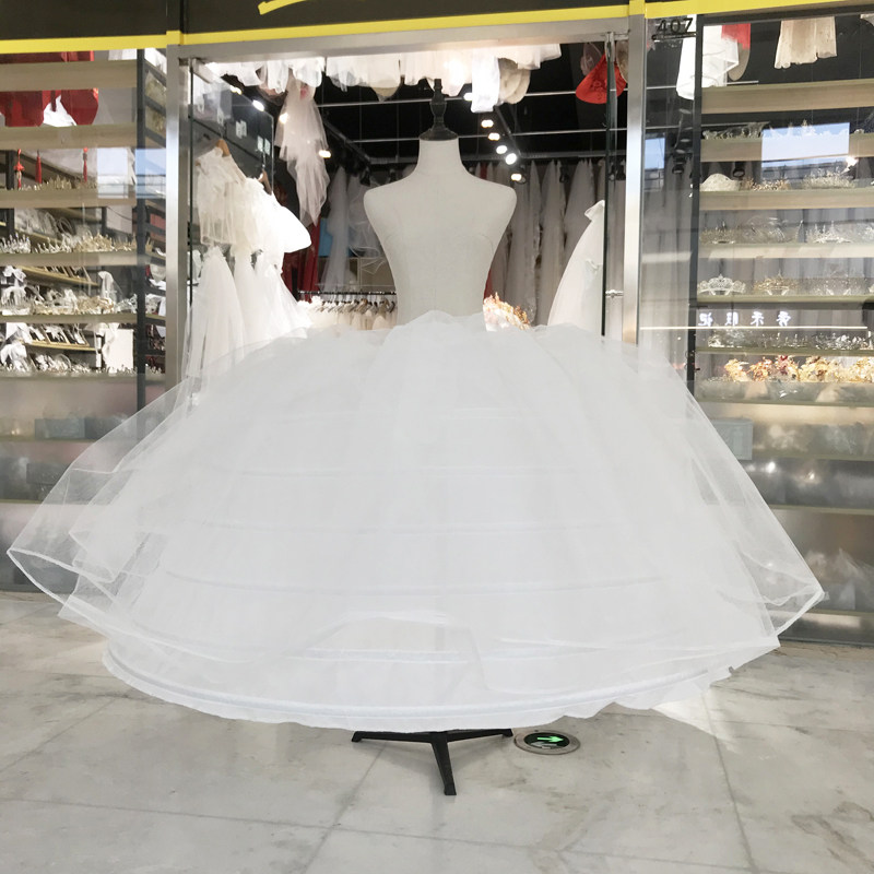 婚纱裙撑七钢圈两纱暴力撑结婚超蓬特大巨无霸云朵裙重工衬花嫁撑