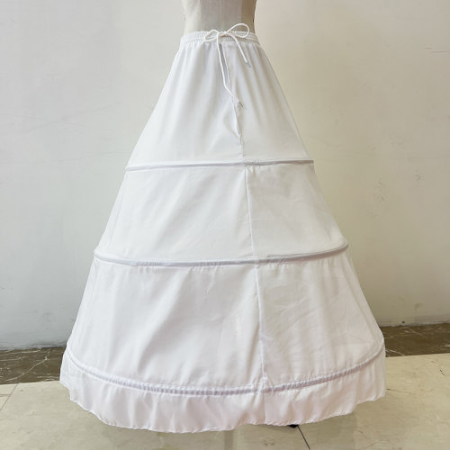 婚纱礼服裙撑有骨三圈A摆内衬演出彩纱洛丽塔花嫁可调节束腰衬裙