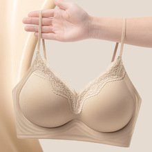 秋冬小胸聚拢细肩带内衣女无痕显大收副乳防下垂女士无钢圈文胸