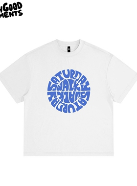地球制衣wacksaturday records LOGO纯棉宽松男女同款短袖
