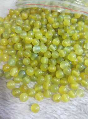 天然玉石圆珠散珠相链手链珠 金黄色 6；8；10；12；15；18；20mm