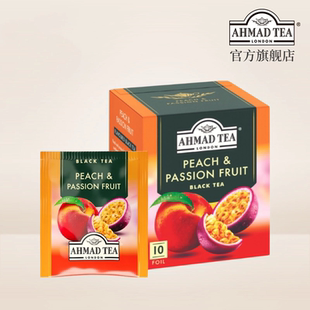 AHMAD TEA亚曼水蜜桃百香果柠檬草莓锡兰红茶10个进口袋泡茶包