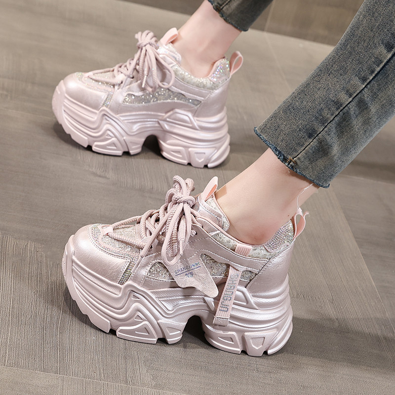 EGWYP小个子欧洲站9cm粉色老爹鞋女款夏季透气厚底内增高休闲鞋,女鞋,老爹鞋,淘宝优惠券,粉丝福利购,淘宝优惠卷