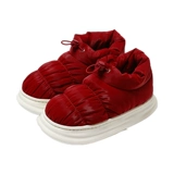 Тапочки, зимняя нескользящая обувь на платформе, флисовые удерживающие тепло туфли