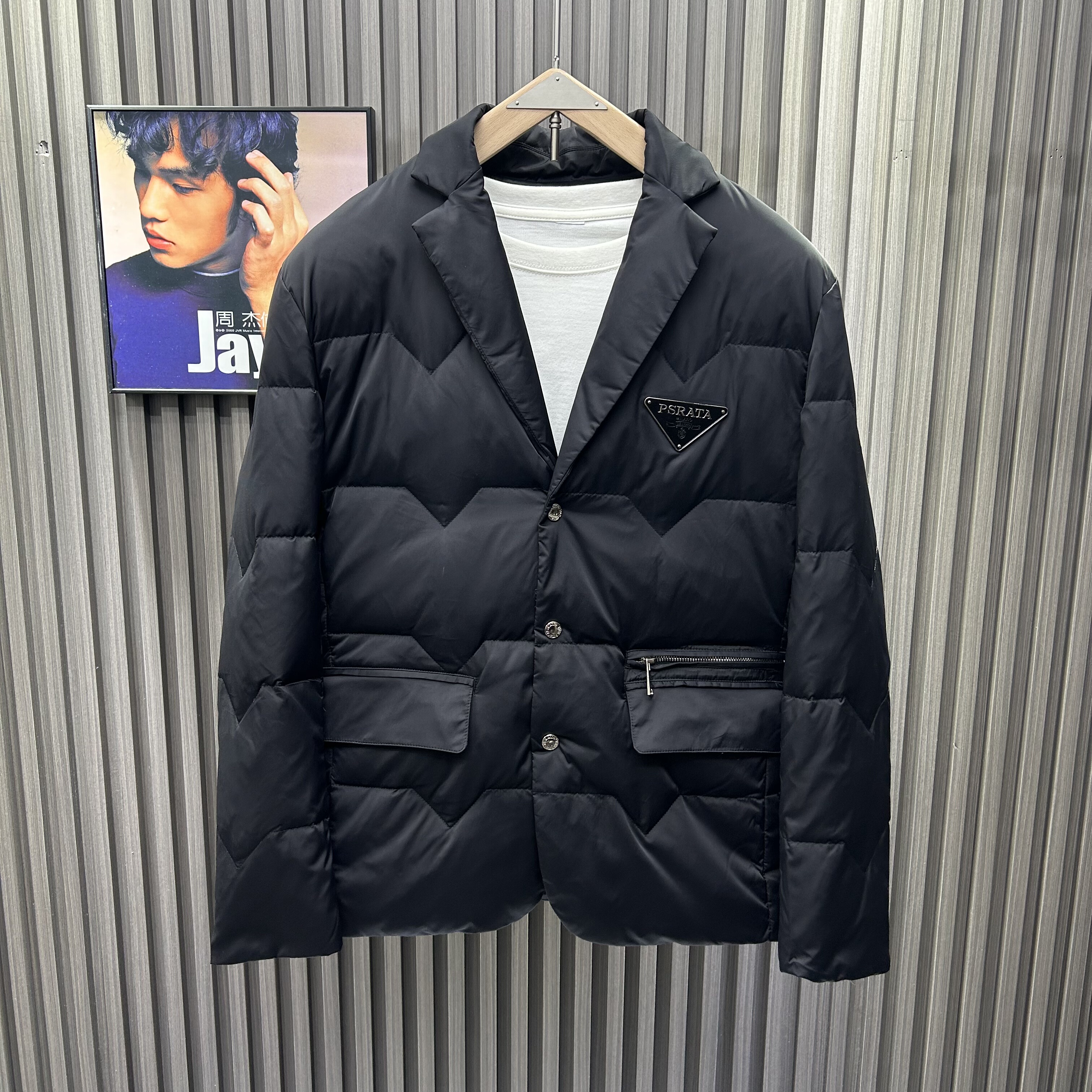 冬季新款国标白鸭绒普家西服翻领外套轻薄羽绒服防风保暖商务流行