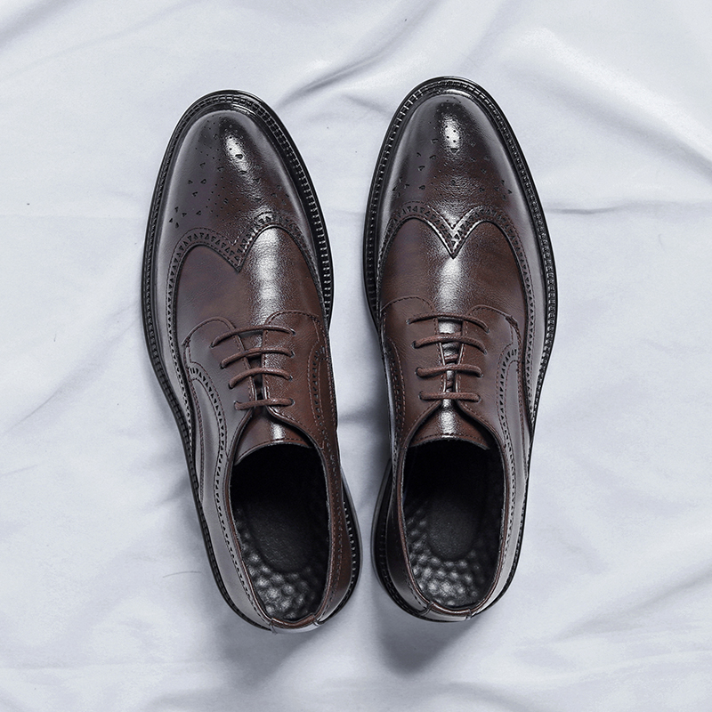 软皮透气年轻款商务正装皮鞋婚鞋