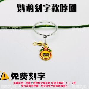 鹦鹉放飞遛鸟钢圈脖环免费刻字