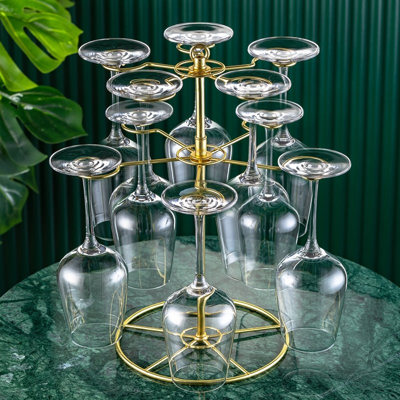 德国轻奢红酒杯架子家用红酒架高档酒杯架悬挂倒挂酒架高脚杯挂架