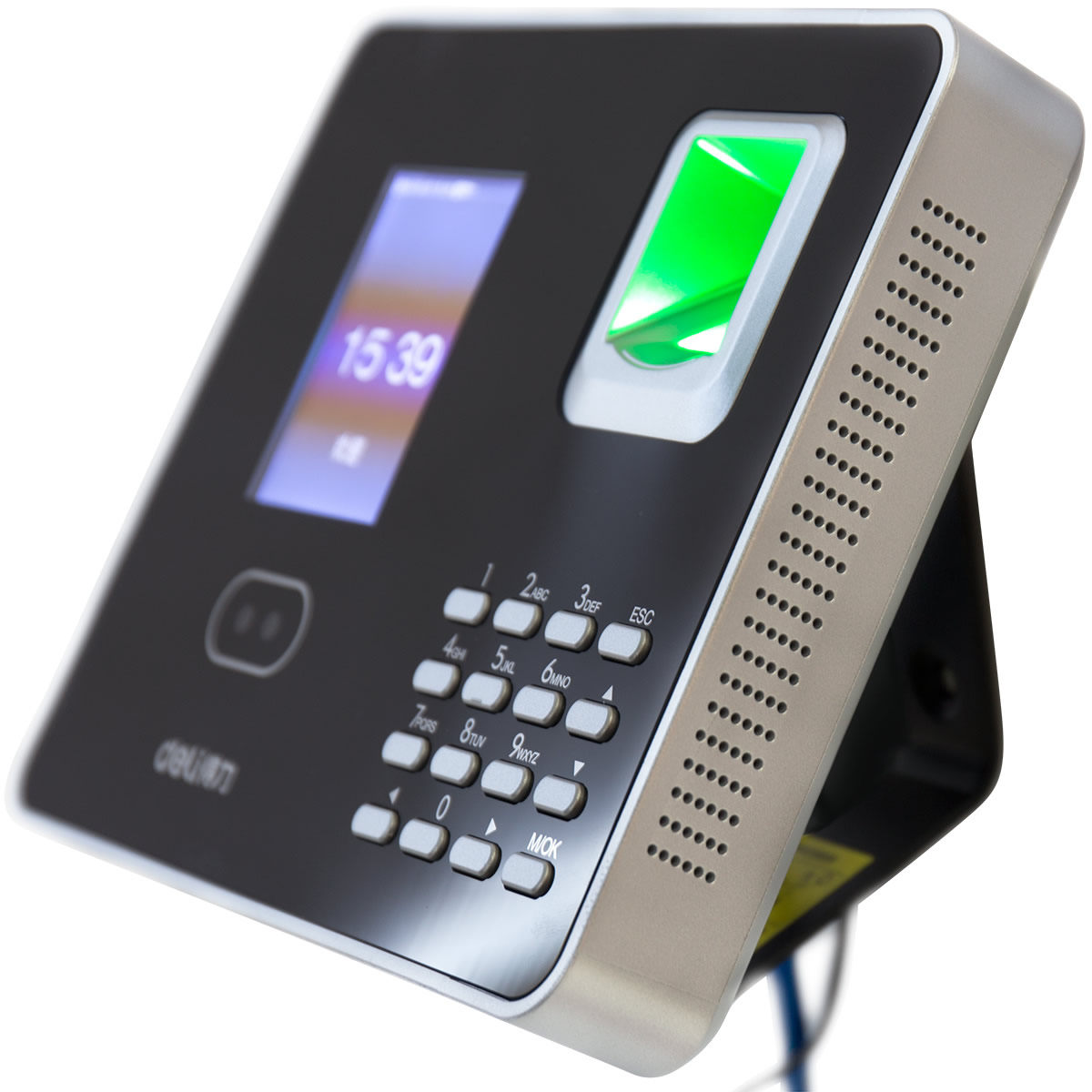 得力3969人脸考勤机指纹密码打卡机混合识别一体机免软件安装中英文