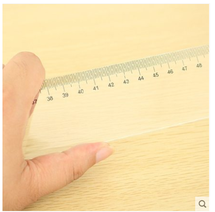 得力(deli)6260透明直尺 测量仪尺 长60cm 学生用尺