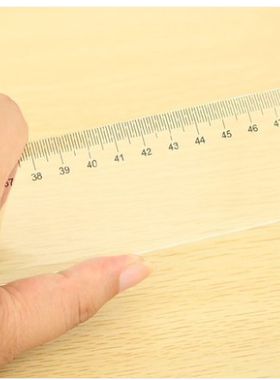 得力（deli）6260透明直尺 测量仪尺 长60cm 学生用尺