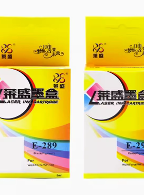莱盛适用爱普生wf100墨盒 爱普生WF-100打印机黑色T289墨水 彩色T290 290 WF100便携式打印机废墨仓维护盒
