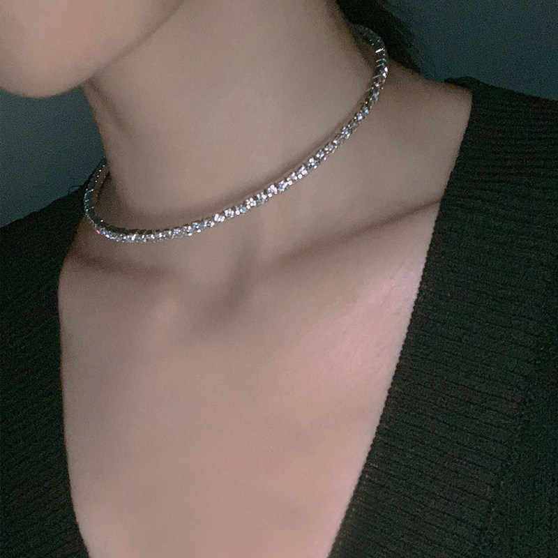满钻超闪choker项圈锁骨链女网红脖子饰品简约百搭短款颈圈项链,饰品/流行首饰/时尚饰品新,项链,淘宝优惠券,粉丝福利购,淘宝优惠卷