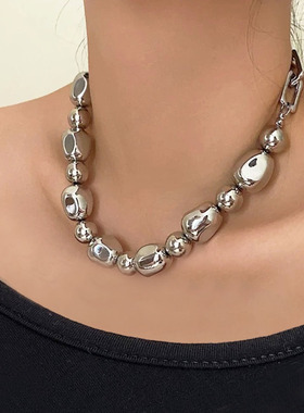 金属风夸张链条异形不规则项链