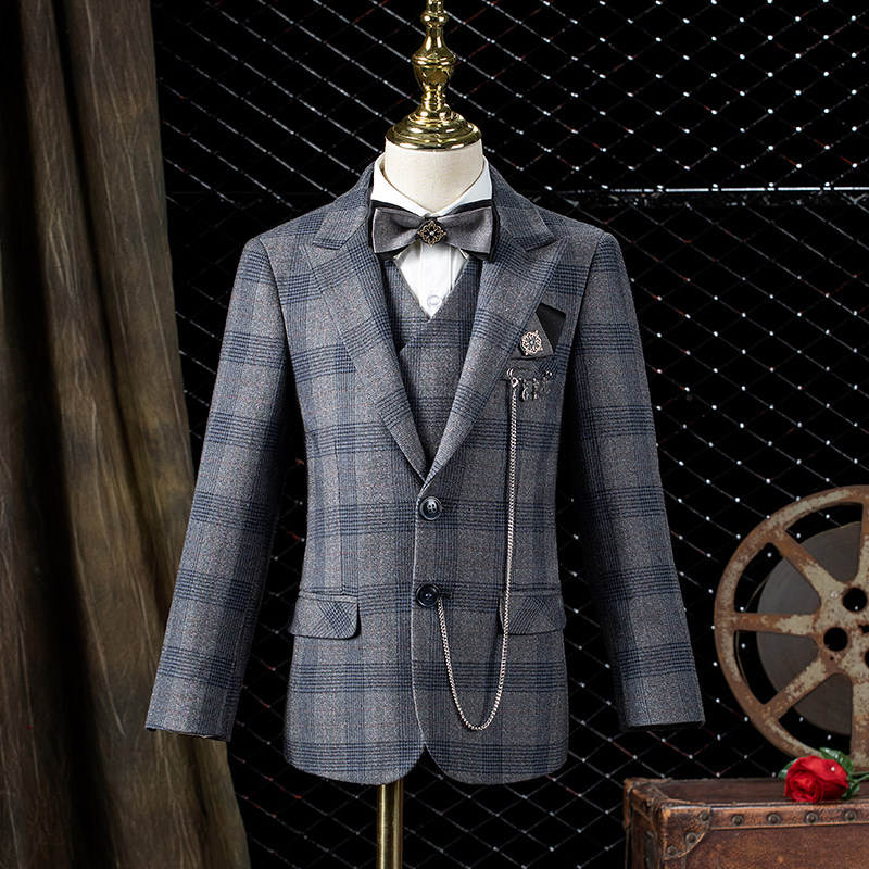 【清仓特价】儿童西装套装2025新款男童礼服主持人英伦走秀演出服