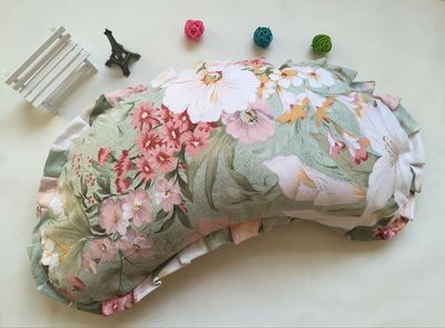 棉枕头套月牙枕可拆洗