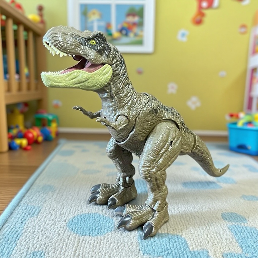 霸王龙电动仿真走路灯光音乐