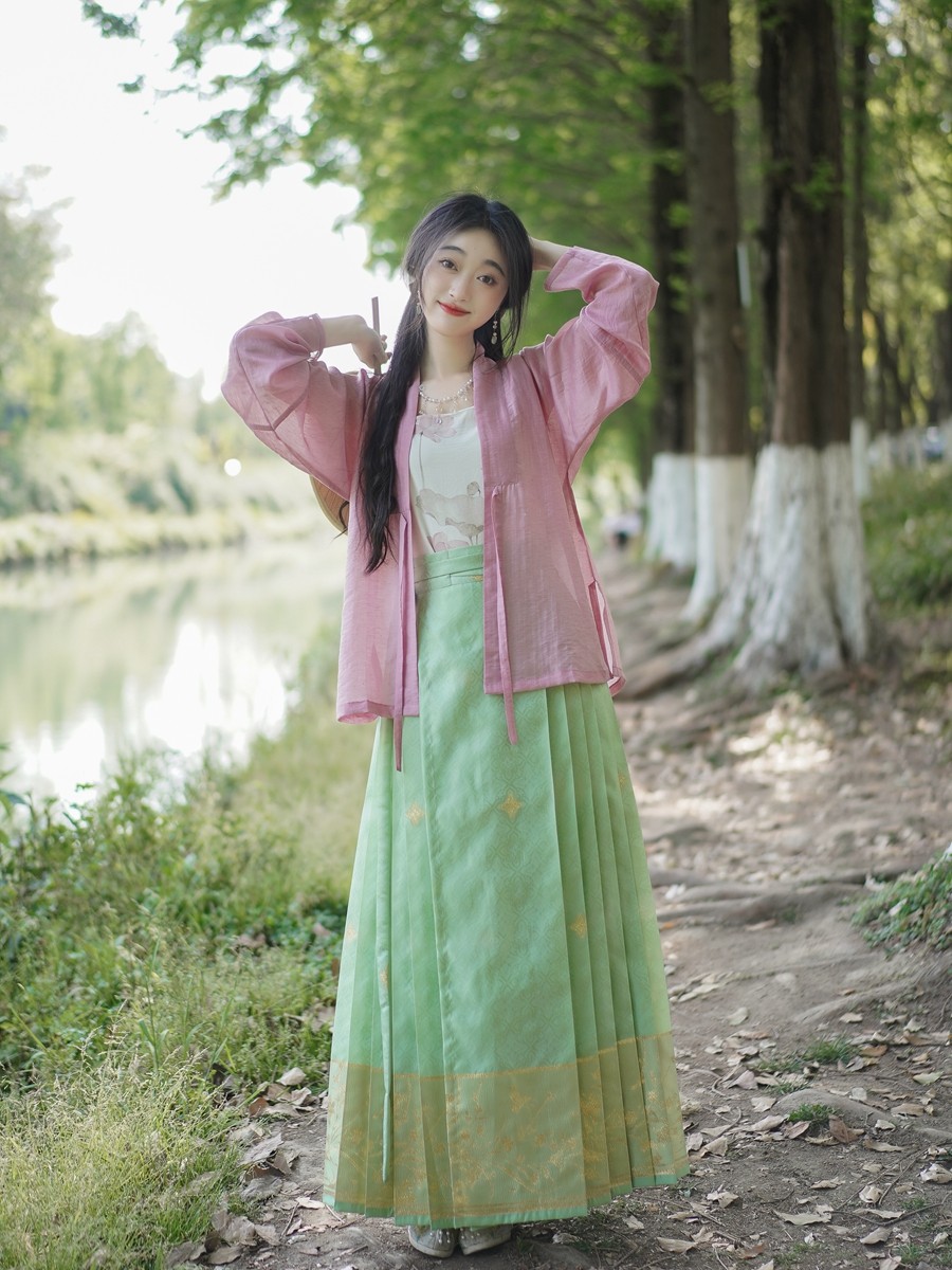 칼라 셔츠 더블 브레스트 블라우스 봄 여름 명제 한복 동두복 오리지널 데일리 텐셀 대마 연무 단색 판매 준비