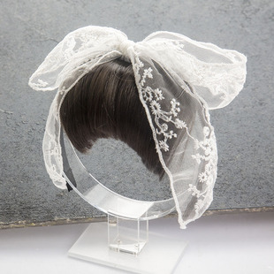 2023韩版新款秋冬季新款可爱儿童宝宝假发刘海蝴蝶结发箍女童发饰